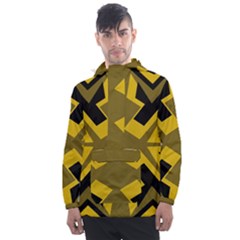 Abstract Pattern Geometric Backgrounds   Men s Front Pocket Pullover Windbreaker