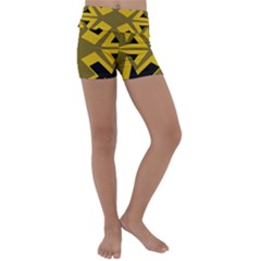 Abstract pattern geometric backgrounds   Kids  Lightweight Velour Yoga Shorts