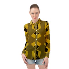 Abstract pattern geometric backgrounds   Long Sleeve Chiffon Shirt