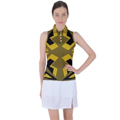 Abstract pattern geometric backgrounds   Women s Sleeveless Polo Tee