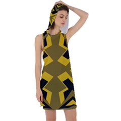 Abstract pattern geometric backgrounds   Racer Back Hoodie Dress