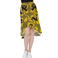 Abstract Pattern Geometric Backgrounds   Frill Hi Low Chiffon Skirt by Eskimos