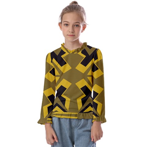 Abstract Pattern Geometric Backgrounds   Kids  Frill Detail Tee by Eskimos