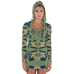 Abstract Pattern Geometric Backgrounds   Long Sleeve Hooded T-shirt by Eskimos