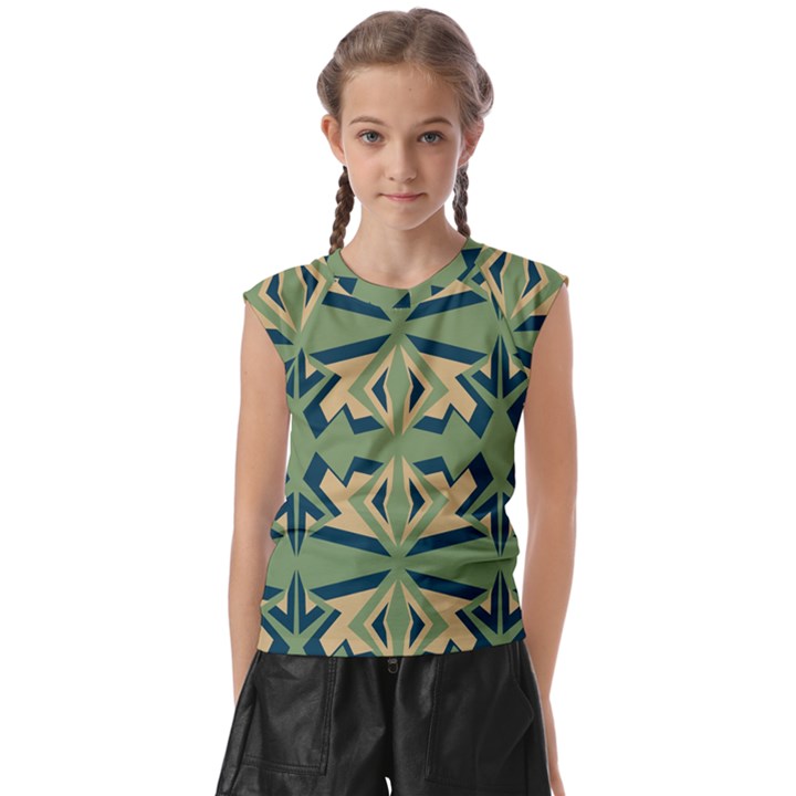 Abstract pattern geometric backgrounds   Kids  Raglan Cap Sleeve Tee