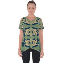 Abstract Pattern Geometric Backgrounds   Cut Out Side Drop Tee by Eskimos