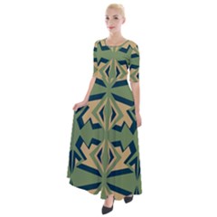 Abstract Pattern Geometric Backgrounds   Half Sleeves Maxi Dress by Eskimos