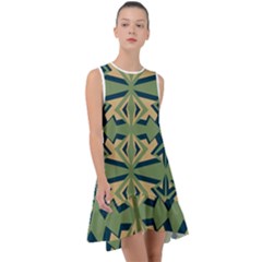 Abstract Pattern Geometric Backgrounds   Frill Swing Dress