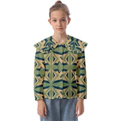 Abstract Pattern Geometric Backgrounds   Kids  Peter Pan Collar Blouse