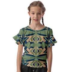 Abstract Pattern Geometric Backgrounds   Kids  Cut Out Flutter Sleeves