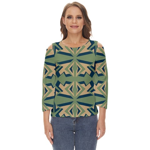 Abstract Pattern Geometric Backgrounds   Cut Out Wide Sleeve Top by Eskimos