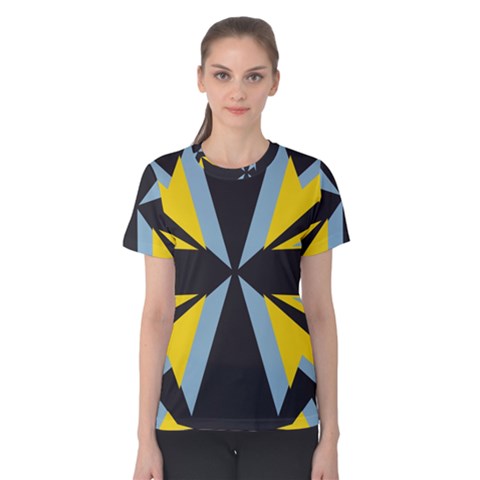 Abstract Pattern Geometric Backgrounds   Women s Cotton Tee by Eskimos