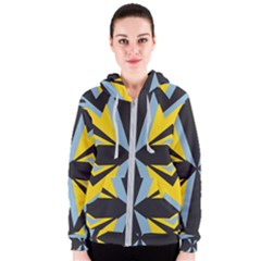 Abstract Pattern Geometric Backgrounds   Women s Zipper Hoodie by Eskimos