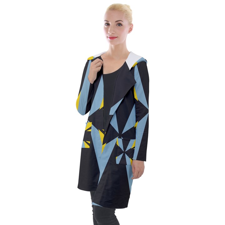 Abstract pattern geometric backgrounds   Hooded Pocket Cardigan