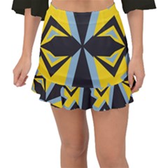 Abstract Pattern Geometric Backgrounds   Fishtail Mini Chiffon Skirt by Eskimos