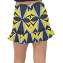 Abstract pattern geometric backgrounds   Fishtail Mini Chiffon Skirt View2