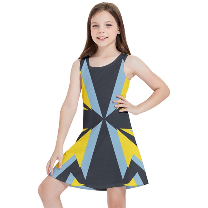 Abstract pattern geometric backgrounds   Kids  Lightweight Sleeveless Dress