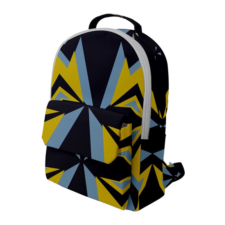 Abstract pattern geometric backgrounds   Flap Pocket Backpack (Large)