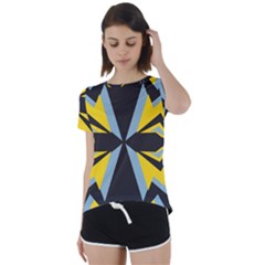 Abstract Pattern Geometric Backgrounds   Short Sleeve Foldover Tee by Eskimos