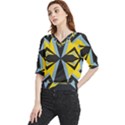 Abstract pattern geometric backgrounds   Quarter Sleeve Blouse View1