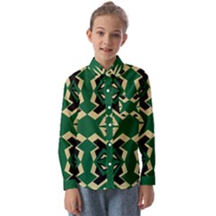 Abstract Pattern Geometric Backgrounds   Kids  Long Sleeve Shirt