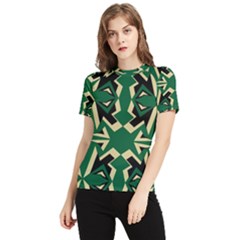 Abstract Pattern Geometric Backgrounds   Women s Short Sleeve Rash Guard