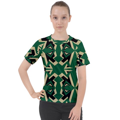 Abstract Pattern Geometric Backgrounds   Women s Sport Raglan Tee by Eskimos