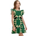 Abstract pattern geometric backgrounds   Kids  Winged Sleeve Dress View3