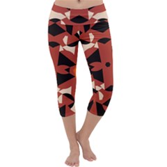 Abstract Pattern Geometric Backgrounds   Capri Yoga Leggings by Eskimos