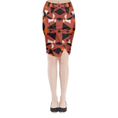 Abstract Pattern Geometric Backgrounds   Midi Wrap Pencil Skirt by Eskimos