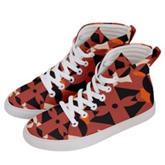 Abstract Pattern Geometric Backgrounds   Men s Hi-top Skate Sneakers by Eskimos