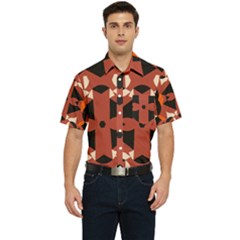 Abstract Pattern Geometric Backgrounds   Men s Short Sleeve Pocket Shirt  by Eskimos