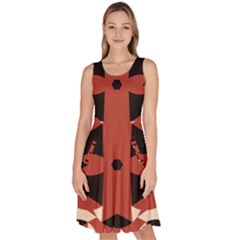 Abstract Pattern Geometric Backgrounds   Knee Length Skater Dress With Pockets by Eskimos