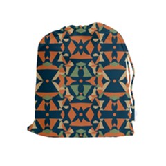 Abstract Pattern Geometric Backgrounds   Drawstring Pouch (xl) by Eskimos