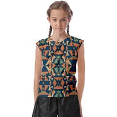 Abstract Pattern Geometric Backgrounds   Kids  Raglan Cap Sleeve Tee