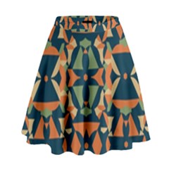 Abstract Pattern Geometric Backgrounds   High Waist Skirt by Eskimos