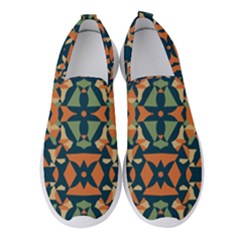 Abstract Pattern Geometric Backgrounds   Women s Slip On Sneakers by Eskimos