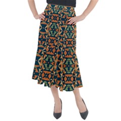 Abstract Pattern Geometric Backgrounds   Midi Mermaid Skirt by Eskimos