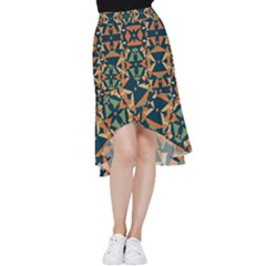 Abstract Pattern Geometric Backgrounds   Frill Hi Low Chiffon Skirt by Eskimos