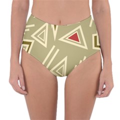 Abstract Pattern Geometric Backgrounds   Reversible High-waist Bikini Bottoms by Eskimos