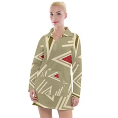 Abstract Pattern Geometric Backgrounds   Women s Long Sleeve Casual Dress by Eskimos