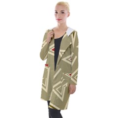 Abstract Pattern Geometric Backgrounds   Hooded Pocket Cardigan by Eskimos