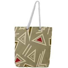 Abstract Pattern Geometric Backgrounds   Full Print Rope Handle Tote (large) by Eskimos