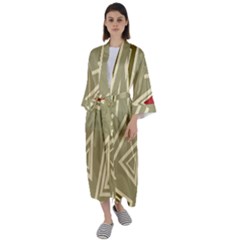 Abstract Pattern Geometric Backgrounds   Maxi Satin Kimono