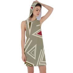 Abstract Pattern Geometric Backgrounds   Racer Back Hoodie Dress by Eskimos