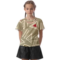 Abstract Pattern Geometric Backgrounds   Kids  Front Cut Tee