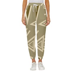 Abstract Pattern Geometric Backgrounds   Cropped Drawstring Pants