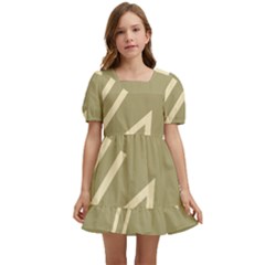 Abstract Pattern Geometric Backgrounds   Kids  Short Sleeve Dolly Dress