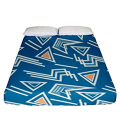 Abstract Pattern Geometric Backgrounds   Fitted Sheet (california King Size) by Eskimos