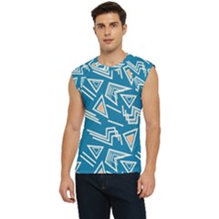 Abstract Pattern Geometric Backgrounds   Men s Raglan Cap Sleeve Tee